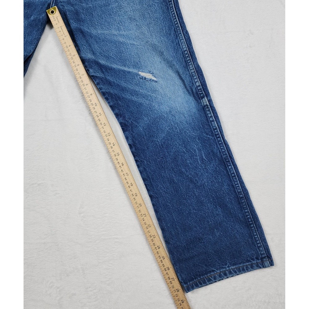 Wrangler 13MWZ Jeans Mens 38x31 Blue  Western Cowboy Cut Straight Leg Denim - Picture 7 of 13
